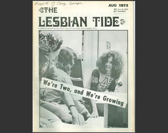 The Lesbian Tide Magazine Août 1973 Téléchargement PDF