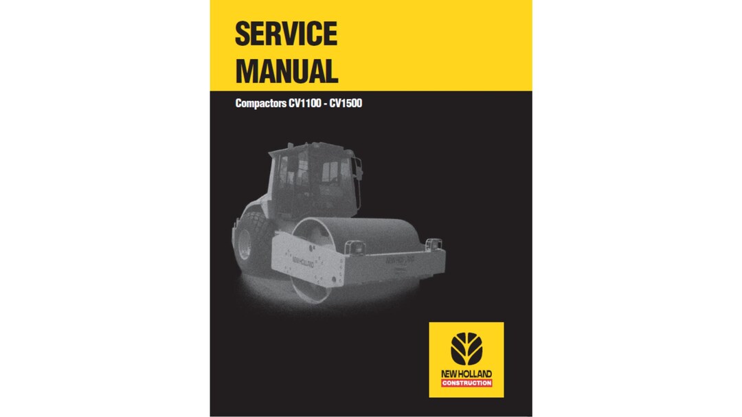 New Holland CV1100 and CV1500 Compactor Workshop Service Manual PDF - Etsy