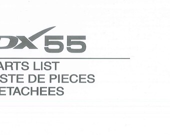 Doosan DX55 Mini Excavator Spare Parts Manual in English and French PDF