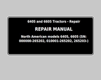 John Deere 6405 6605 Tractor Workshop Service Repair Manual TM4578 PDF