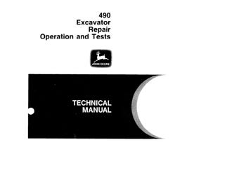 John Deere 490 Excavator Technical Manual TM1302 PDF