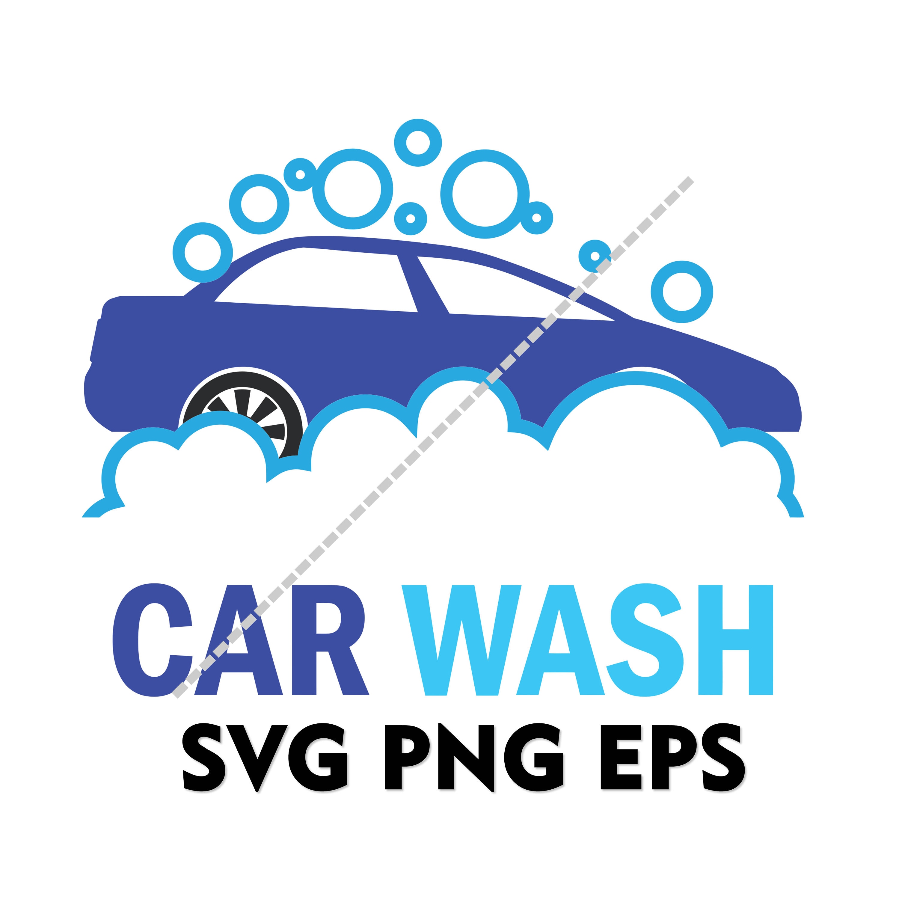 Logotipo de Car Wash Services SVG PNG EPS descarga instantánea Etsy