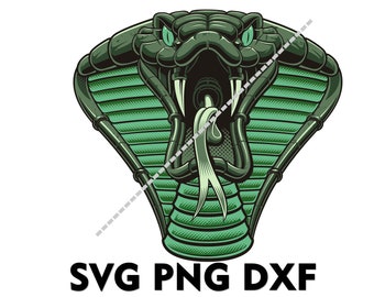 Snake Cobra Face SVG PNG DXF