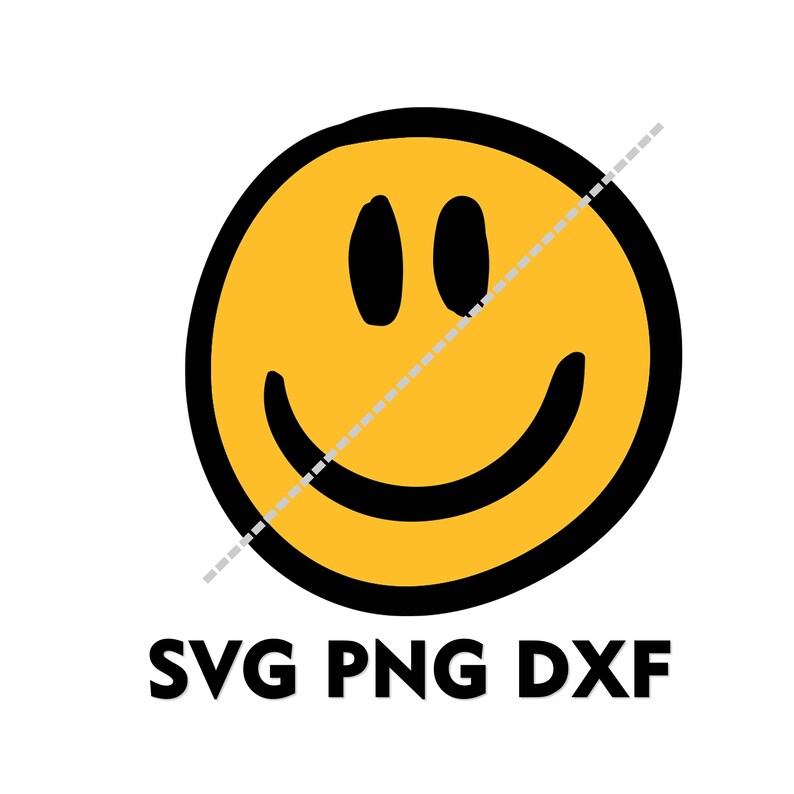 Nice Smiley Face SVG PNG DXF Etsy
