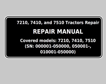John Deere 7210 7410 7510 2WD MFWD Traktor Reparationsmanual TM1653 PDF