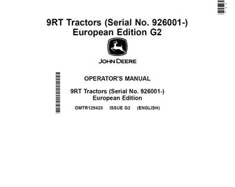 John Deere 9RT Tractor Maintenance and Operators Manual OMTR129420 PDF 19