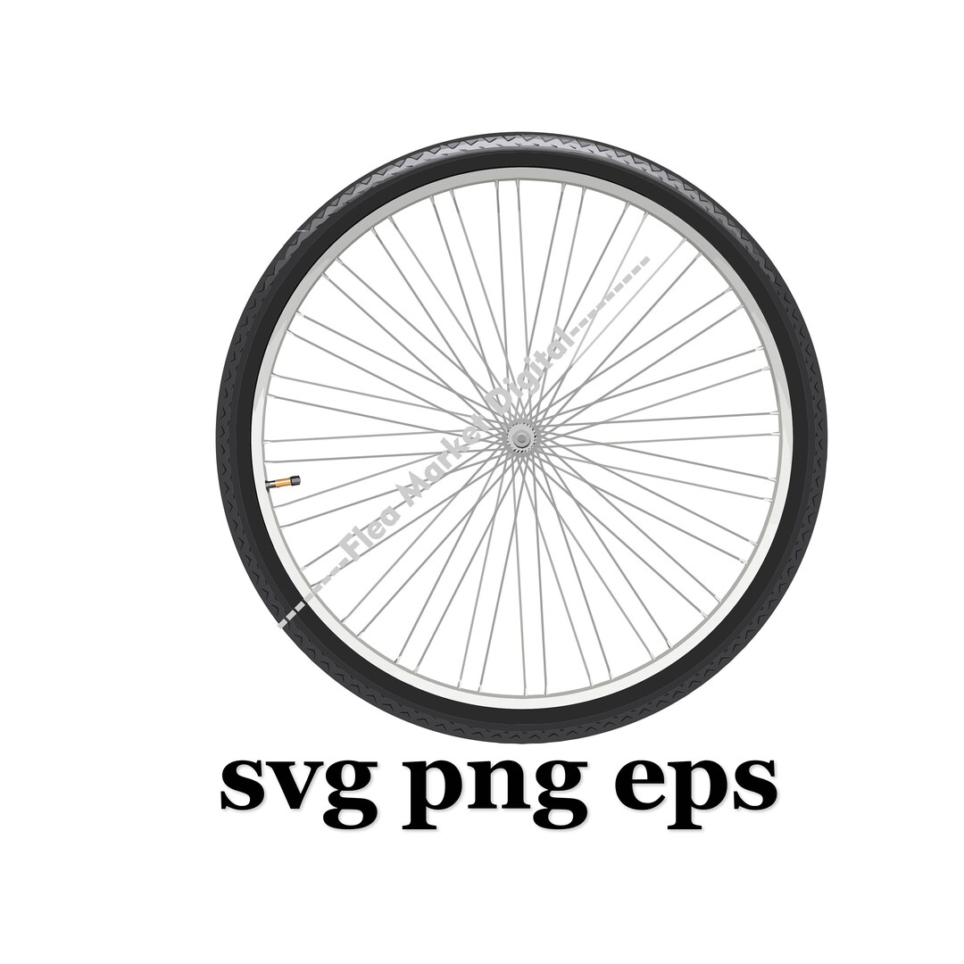 Bicycle Wheel SVG PNG EPS Clipart 1 Etsy