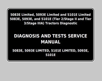 Manual de operación, mantenimiento y diagnóstico para tractores John Deere 5083E, 5093E y 5101E (TM112419) PDF