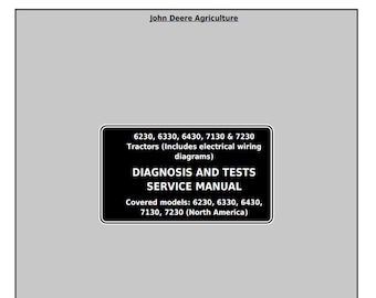 John Deere 6230 6330 6430 6530 6630 7130 7230 (USA) Tractor Diagnostic Test Service Manual TM400719 PDF