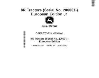John Deere 8R Tractor Maintenance and Operators OMRE593236 Manual PDF 10