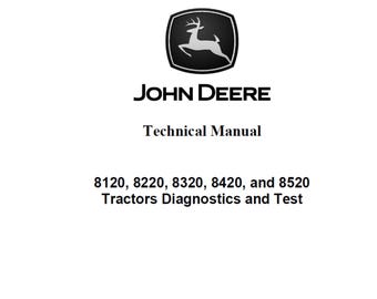 John Deere 8120 8220 8320 8420 and 8520 Tractors Diagnostics and Test Technical Manual TM1980 PDF