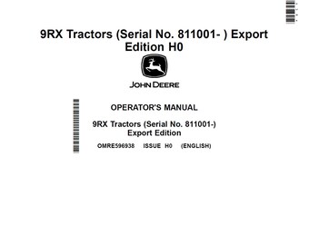 John Deere 9RX Tractor Maintenance and Operators Manual OMRE596938 PDF 17