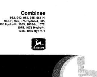John Deere 932 1085 Hydro 4 Mähdrescher Technisches Handbuch TM4387 PDF
