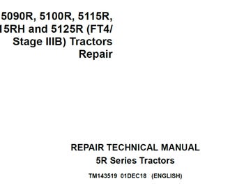 John Deere 5090R 5100R 5115R 5115RH 5125R Tractor Diagnostic Technical Manual TM143519 PDF 1