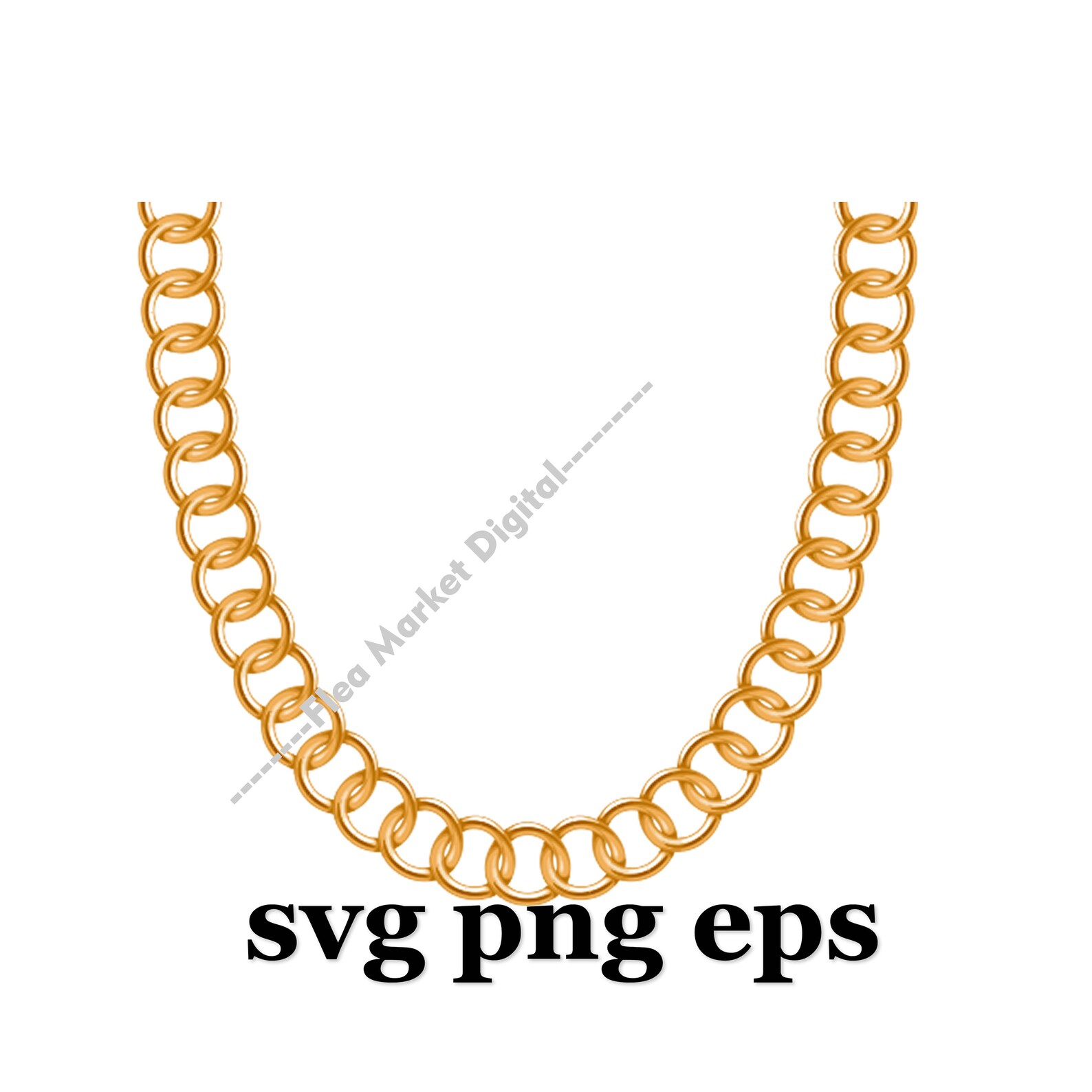 Gold Chain SVG PNG EPS - Etsy