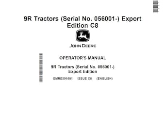 John Deere 9R Tractor Maintenance and Operators Manual OMRE591681 PDF 11