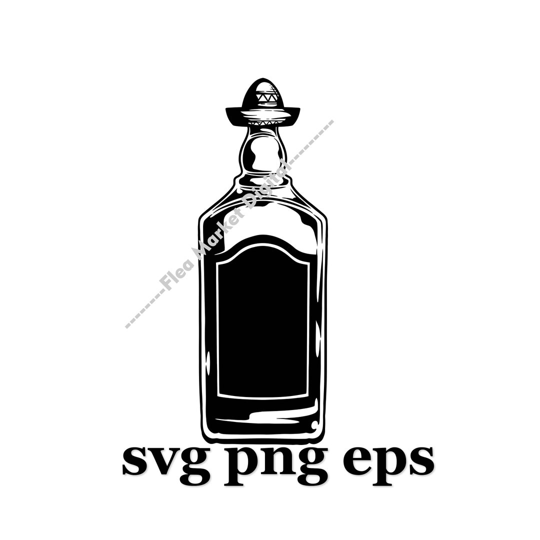 Liquor Bottle SVG PNG EPS Etsy