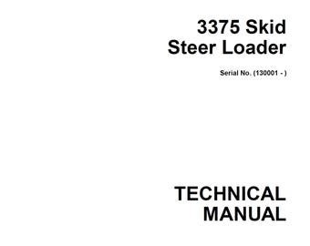 John Deere 3375 Skid Steer Loader Technical Manual TM1565 PDF