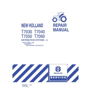 New Holland T7030 T7040 T7050- en T7060-tractorfoutcodes 50.A Publicatienummer 87663220 PDF