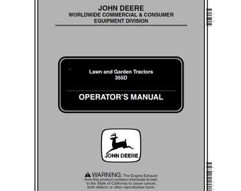 John Deere 355D Onderhouds- en bedieningshandleiding voor gazon- en tuintractoren OMM141524 PDF