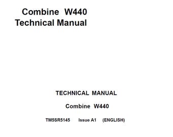 John Deere W440 Combine Repair Technical Manual TM5SR5145 PDF