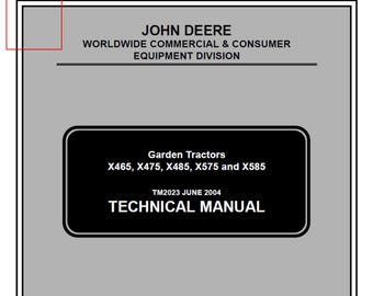 John Deere GX255 GX325 GX335 and GX345 Garden Tractor Repair Technical Manual TM2023 PDF 1
