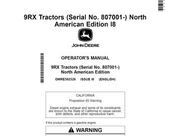 John Deere 9RX traktorunderhålls- och bruksanvisning OMRE592526 PDF 4