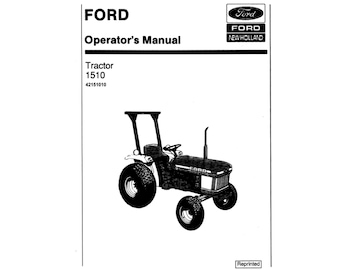 Ford 1510 Traktor Wartungs- und Bedienungsanleitung 42151010 PDF