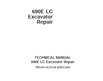 John Deere 690E LC Grävmaskin Reparations Teknisk Manual TM1509 PDF
