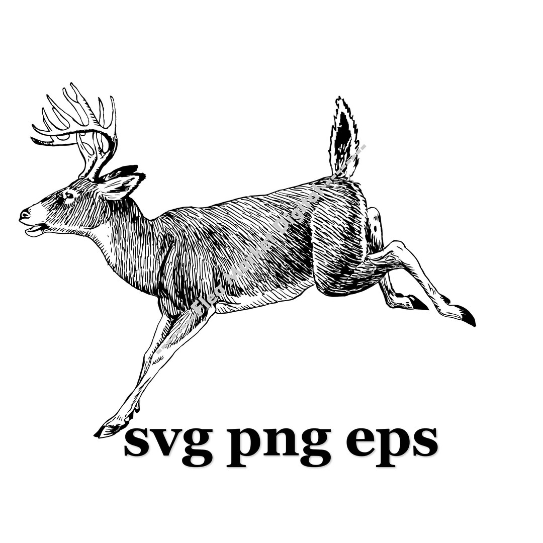 Deer Stag SVG PNG EPS Clipart 3 - Etsy Australia