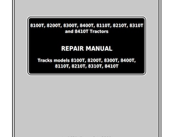 Manual técnico de reparación de tractores John Deere 8100T, 8200T, 8300T, 8400T, 8110T, 8210T, 8310T y 8410T (TM1621) PDF