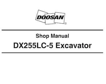 Doosan DX255LC-5 S/N 1001 and Up Service Shop Manual 950106-01505E PDF
