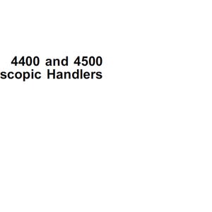 May include: A white background with the black text "4400 and 4500 Telescopic Handlers". The text is centrally aligned, likely indicating a product name or a category.
