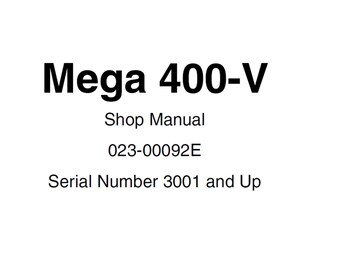 Manual de servicio de la cargadora de ruedas Doosan Mega M400-V N.° de serie 3001 y posteriores 023-00092E PDF 1
