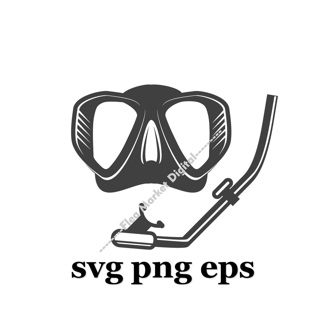 Diving Goggles and Snorkel SVG PNG EPS Clipart Logo 7 Etsy