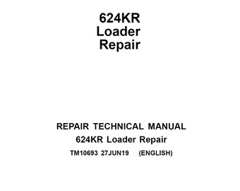 John Deere 624KR lastare reparations teknisk manual TM10693 PDF