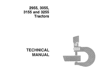 Manual técnico de reparo de tratores John Deere 2955 3055 3155 3255 TM4449 PDF