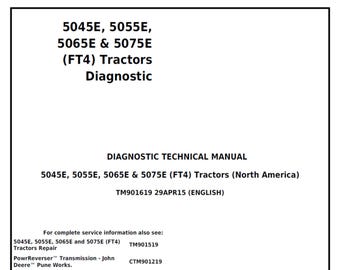 John Deere 5045E 5055E 5065E 5075E diagnostische technische handleiding tractor TM901619 pdf
