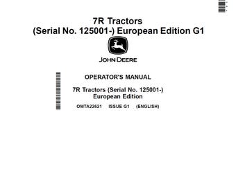 John Deere 7R Tractor Maintenance and Operators Manual OMTA22621 PDF 10