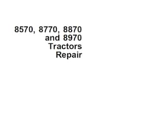 John Deere 8570 8770 8870 8970 4WD Articulated Tractors Repair Technical Manual TM1549 PDF