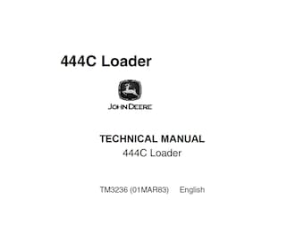 Manual técnico de reparación de cargadoras John Deere 44C TM3236 PDF