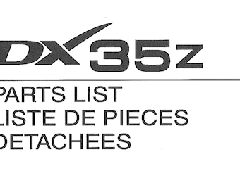 Doosan DX35Z Minibagger Ersatzteil Handbuch in Englisch und Französisch PDF