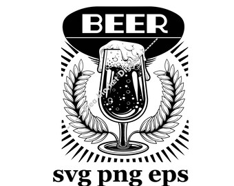 Beer Glass SVG PNG EPS Logo Clipart # 4