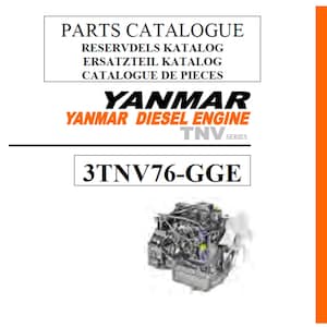 Yanmar Tnv Series 3TNV76-GGE Engine Spare Parts Manual PDF Digital Download