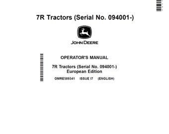 John Deere 7R Tractor Maintenance and Operators Manual OMRE589341 PDF 5