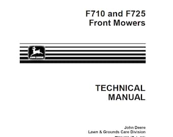 John Deere F710 F725 Front Mower Repair Technical Manual TM1493 PDF