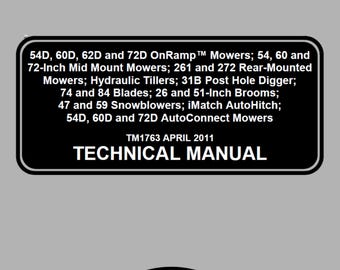 John Deere Rotary Mower & Compact Utility Tractor Attachments Service Repair Manual TM1763 PDF