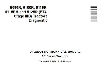 John Deere 5090R 5100R 5115R 5115RH 5125R Tractor Diagnostic Technical Manual TM143419 PDF