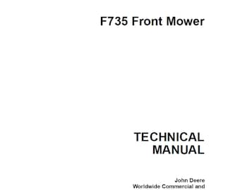 Manual técnico de reparación de la segadora frontal John Deere F735 TM1597 (PDF)