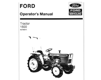 Ford 1500 Traktor Wartungs- und Bedienungsanleitung 42150011 PDF